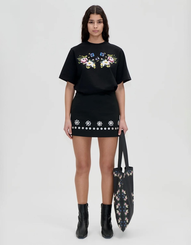 Stine Goya - Embellished Bonded Crepe Mini Pencil Skirt