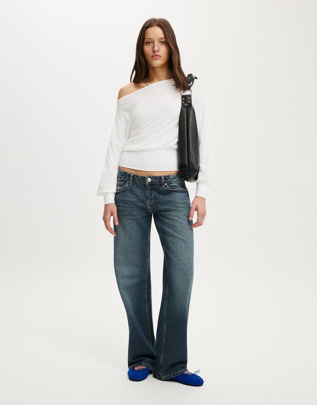 Cotton On - Sage Off Shoulder Long Sleeve