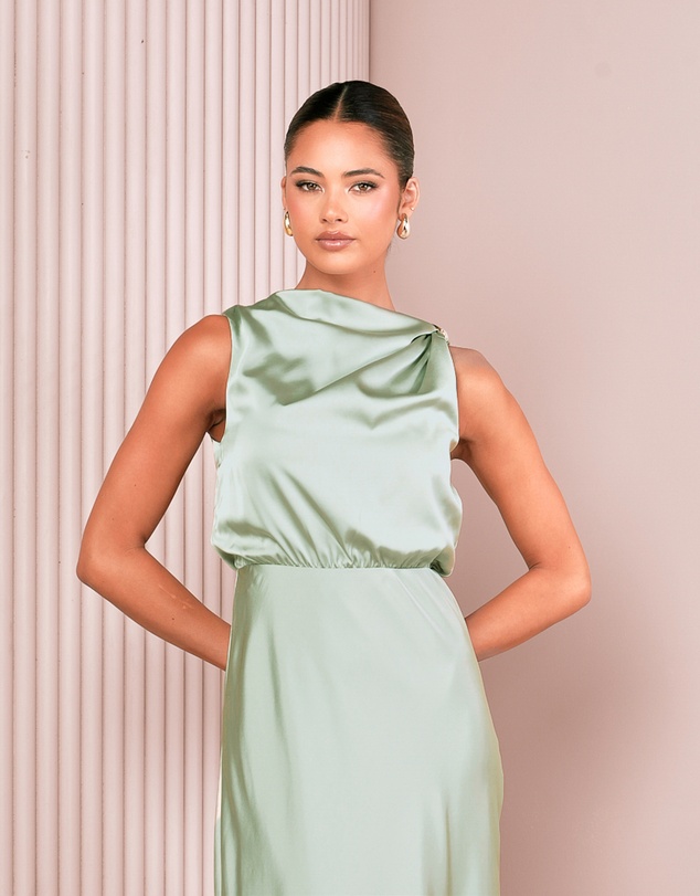 Azzurielle - Darsha Blouson Maxi Dress