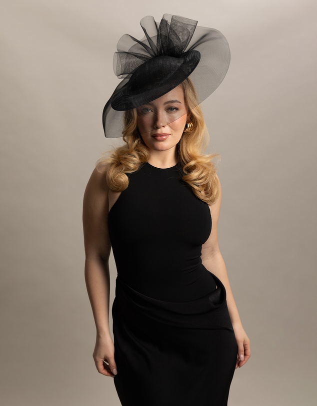 Morgan & Taylor - Julia Fascinator in Black