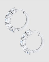 Elli Jewelry - Earrings Hoops Crystal 925 Sterling Silver