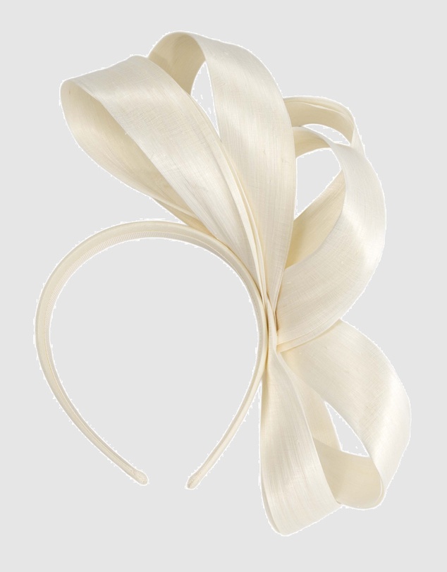 Fillies Collection - Cream Silk Abaca Loops Racing Fascinator