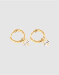 Luna Rae - Solid Gold - Earth Element Diamond Hoops