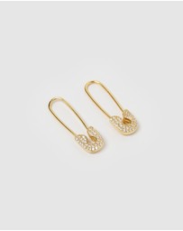Izoa - Justice Safety Pin Earrings