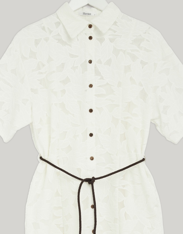 Revibe - Repaired Morrison Marnie Anglaise Shirt Dress - AU 8