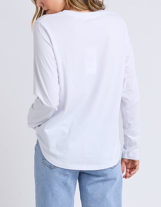 Foxwood - Signature Long Sleeve Tee White