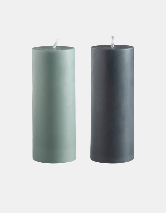 porter green - escc small pillar candle soy-blend unscented candles