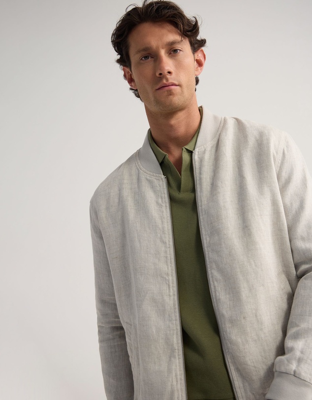 Oxford - Henry French Linen Bomber Jacket