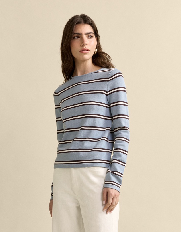 MVN - Stripe Long Sleeve Knit Top