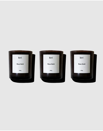 Kirri by Scent Australia Home - Rose Gold Candle (400g) Trio