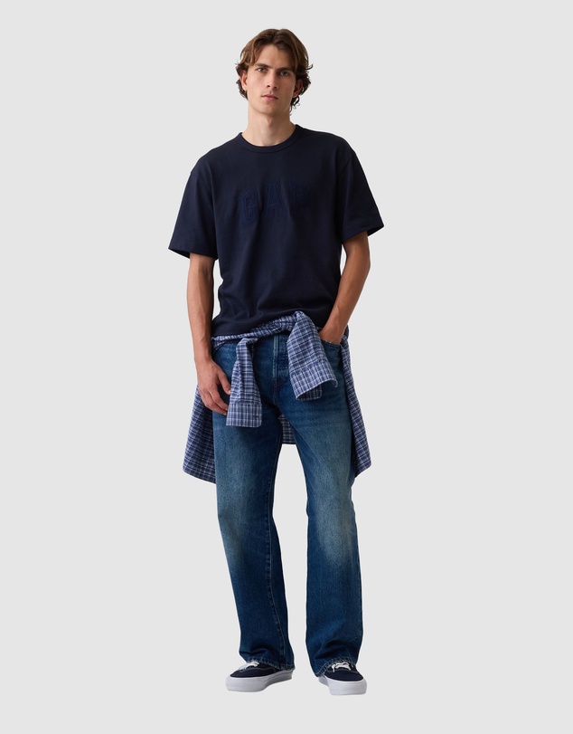 GAP - SS Relaxed Heavy Cropped Logo T-Shirt