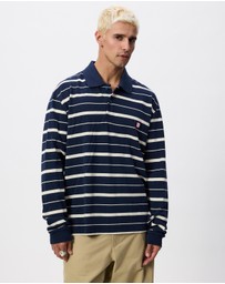 S Double - Stripe LS Polo