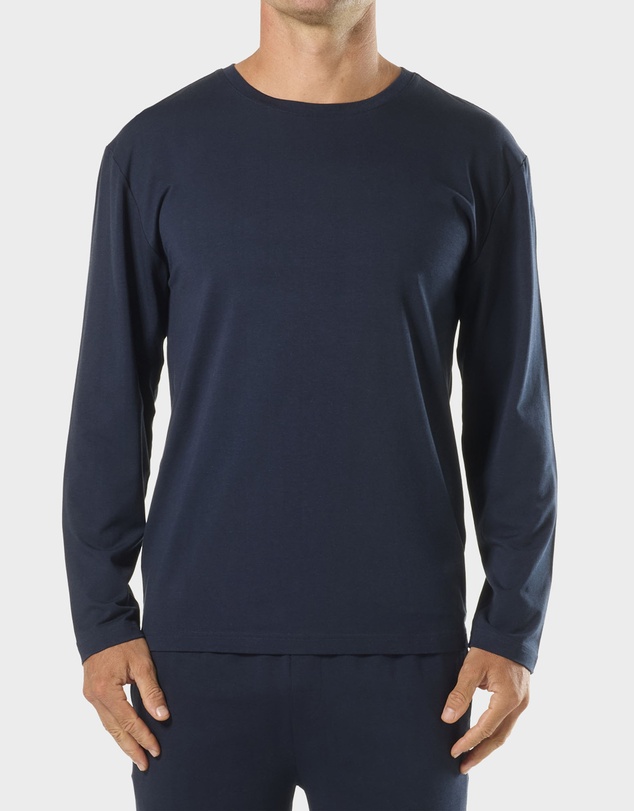 Mitch Dowd - Mens Long Sleeve Bamboo Crew Tee - Navy