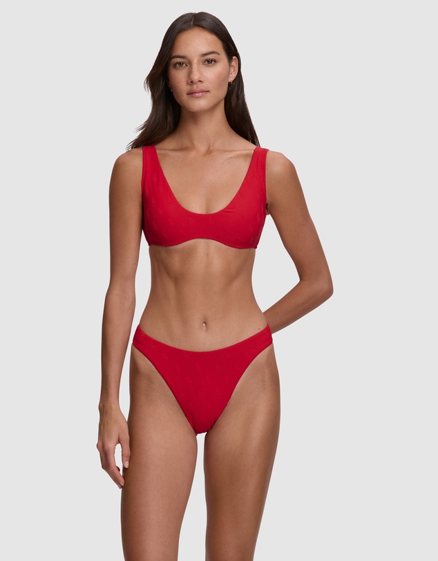 Polo Ralph Lauren - Logo Jacquard Deep Scoop Bikini Top