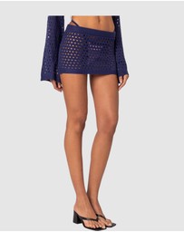 EDIKTED - Celena Crochet Mini Skirt