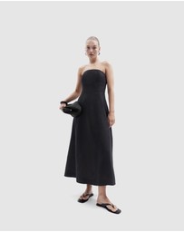 UNISON - Strapless Linen Maxi Dress