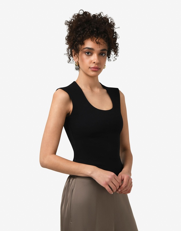 Forcast - Soho Rounded Square Neck Top