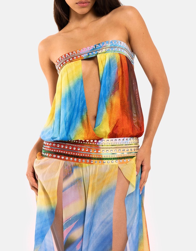 Jaded London - Jewel Band Double Split Maxi Dress