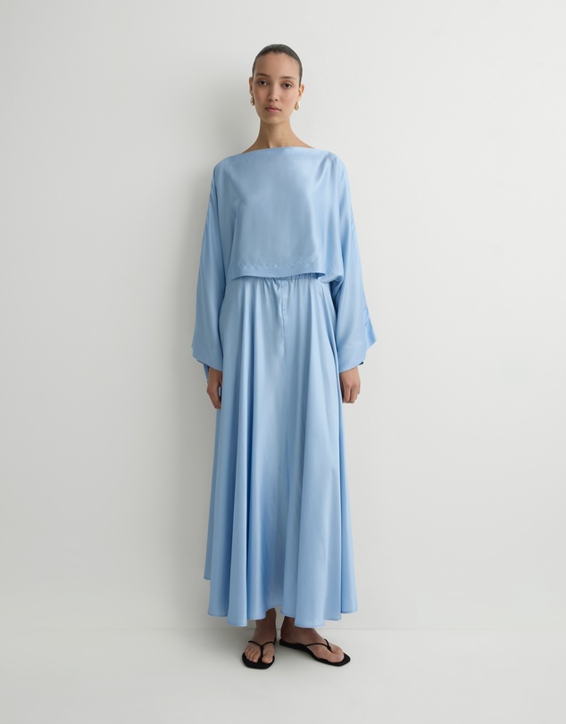BONDI BORN - Como Kimono Top - Sky Blue