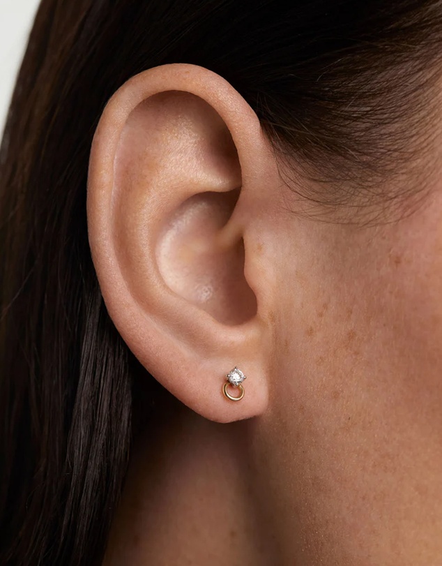 PDPAOLA - Diamonds and Gold Ari Stud Earrings