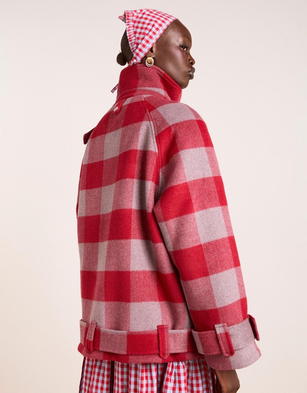 Damson Madder - Polly Wool Bomber Jacket