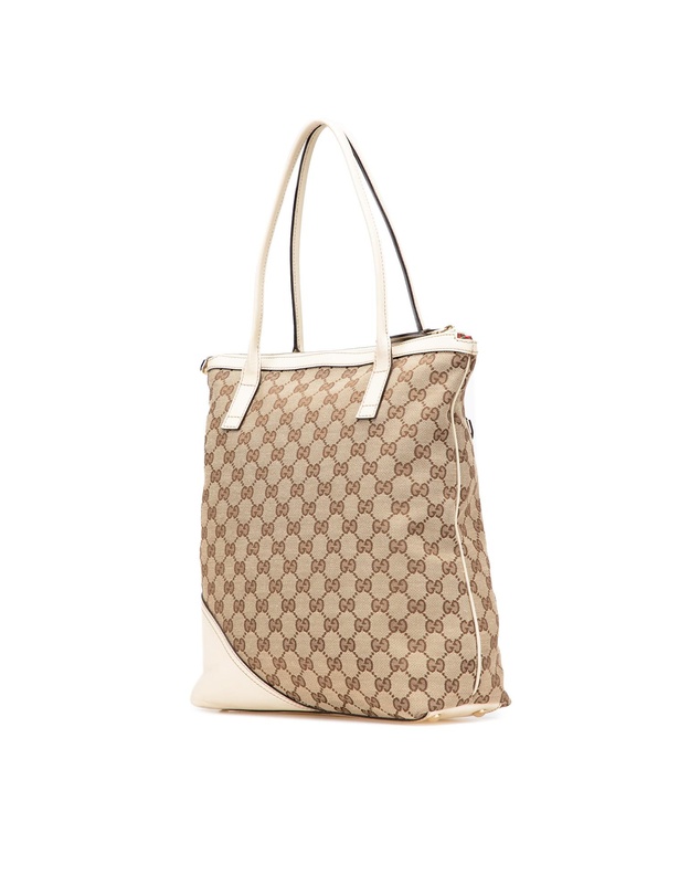 Pre-Loved by Azura Reborn - Pre-Loved gucci Elegant Tote Bag with Top Zip Closure and Logo Accent