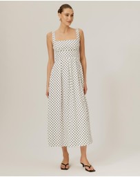 Tussah - Sabine Polka Dot Sleeveless Midi Dress