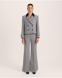 SABA - Prudence Wool Check Peacoat