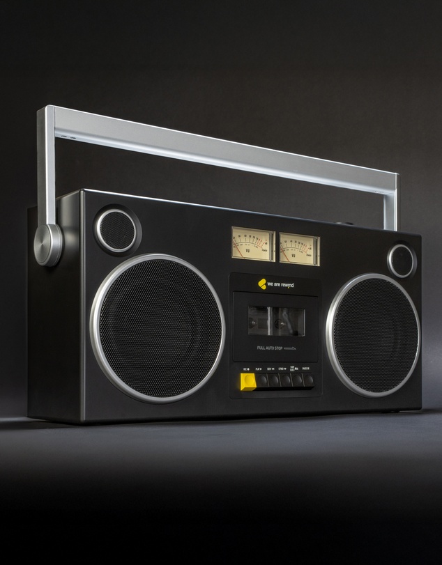 We Are Rewind - We Are Rewind Getto Blaster Cassette Player & Recorder - Curtis, Black