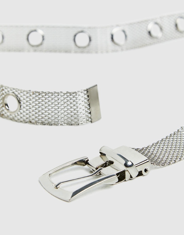 Neon Hart - Monte Mesh Belt Silver