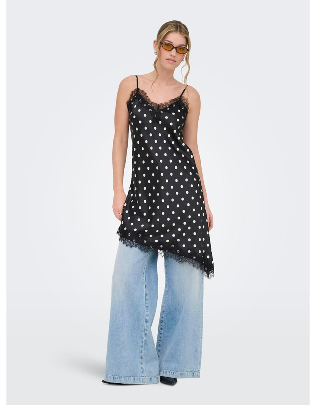 ONLY - Bella Satin Lace Midi Dress