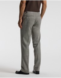 Calibre - Tailored Check Wool Pants Mocha