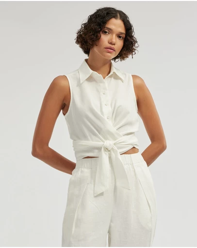 Amelius - Naomi Wrap Crop Shirt