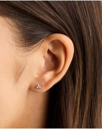 By Charlotte - Silver Karma Stud Earrings