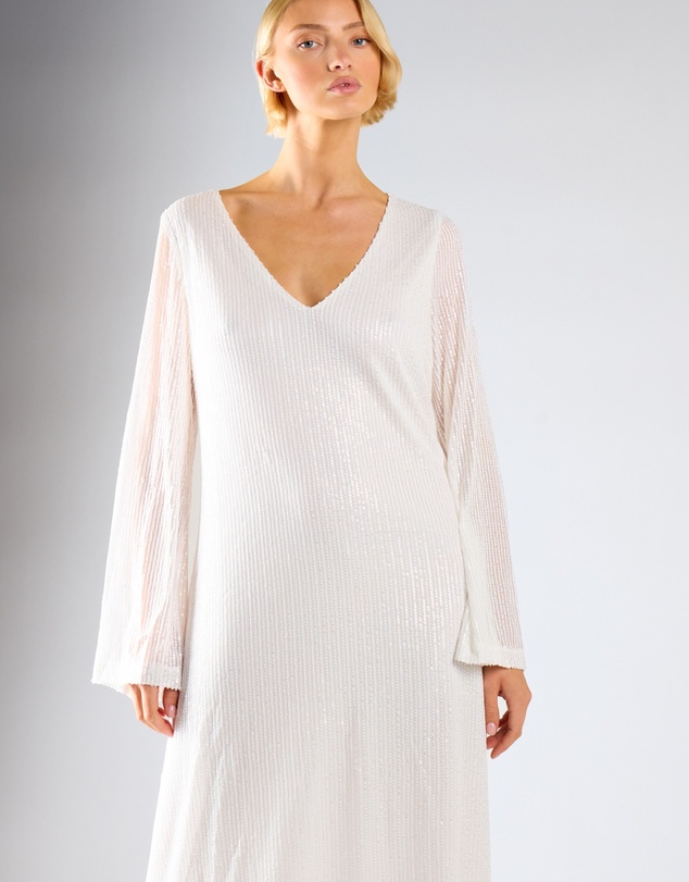 Glamorous - V neck long sleeves midi dress