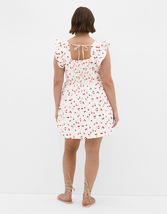 City Chic - Cherry Print Ruffle Mini Dress
