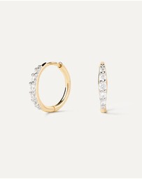PDPAOLA - Diamonds and Gold Estella Mini Hoop Earrings