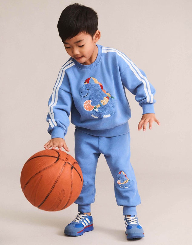 Huxbaby - Baller Dino Sporty Stripe Sweatshirt - Babies-Teens
