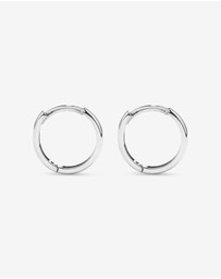 Michael Hill - 12mm Medium Polished Huggie Earrings in Sterling Silver