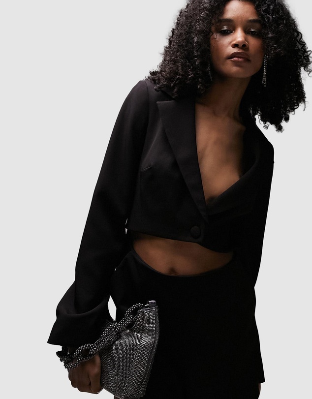 TOPSHOP - Cut-out Blazer Playsuit