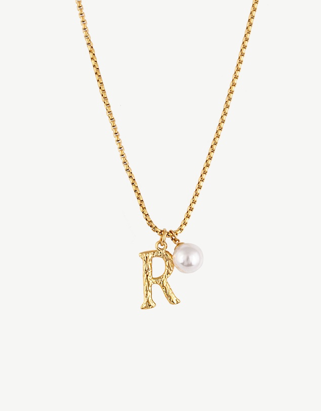 Zahar - Pearl Letter R Necklace