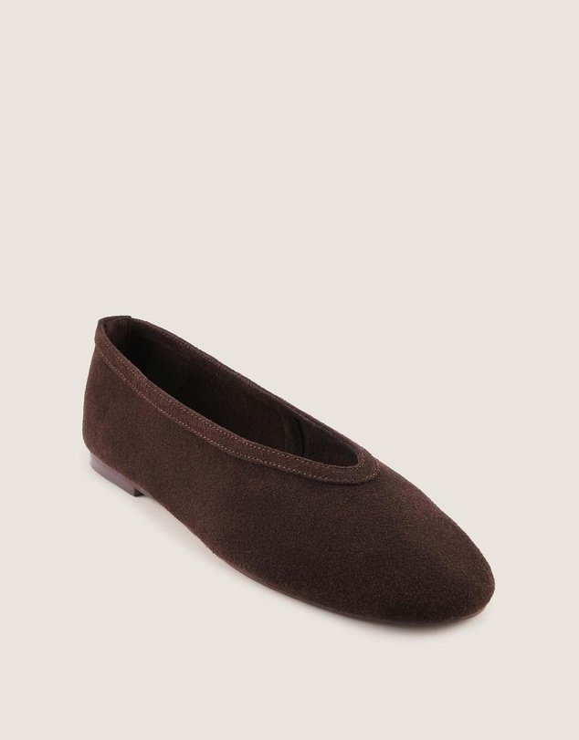 Shelly Shen - Salem Ballet Flats Brown Suede