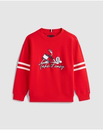 Tommy Hilfiger - Boys Wavy Flag Graphic Terry Sweatshirt - Kids