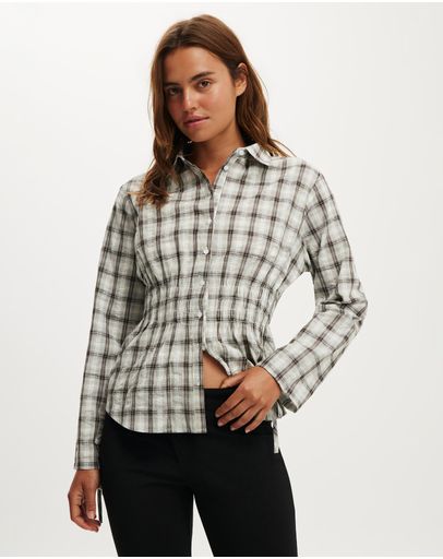Claire Check Dark Oak