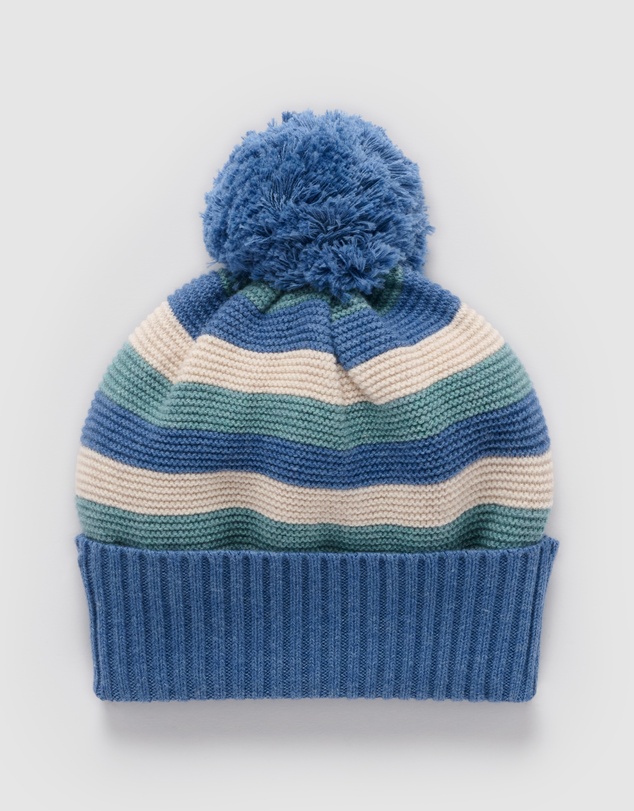 Purebaby - Striped Beanie -Kids-Babies