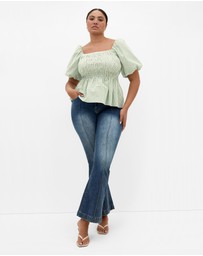 City Chic - Blaire Gingham Top