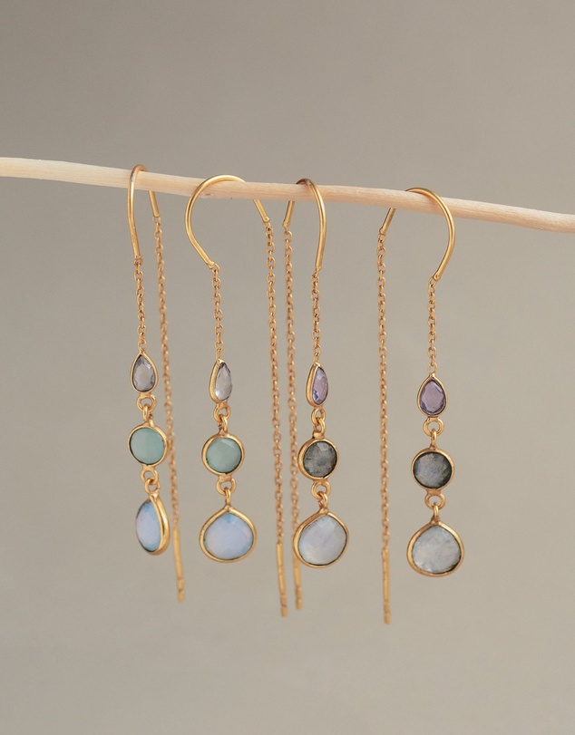 Meshca - Lily threader earrings