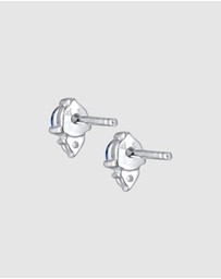 Elli Jewelry - Earrings Stud with Blue Synthetic Sapphire 925 Sterling Silver