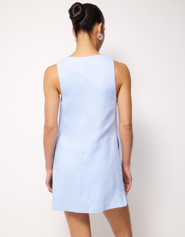AERE - Bari Linen Button Down Mini Dress