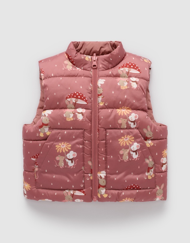 Purebaby - Reversible Puffer Vest -Kids-Babies